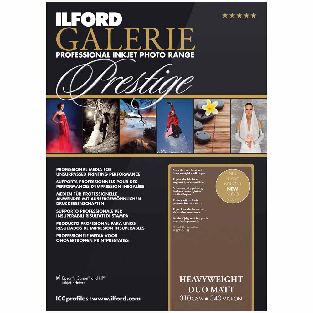 Ilford Gallery Prestige Heavyweight Duo Mat 310 g A4 (25 Feuilles)